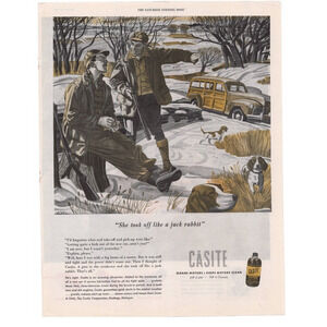 Vintage Casite Oil Additive Magazine Advertisement 1950s Automobilia
